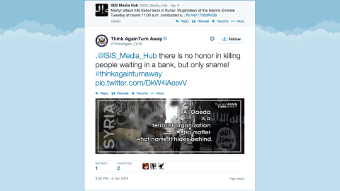 Another recent image tweeted by the U.S. State Department.