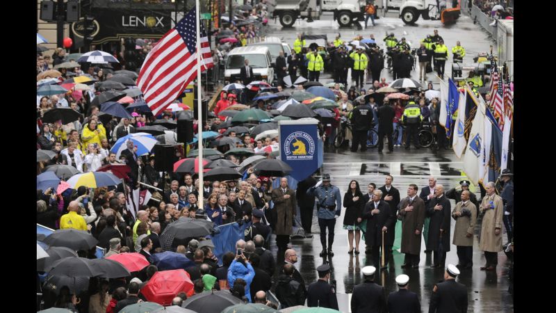 On a day of fanfare at the Boston Marathon, reminders of the war in Ukraine  - The Boston Globe