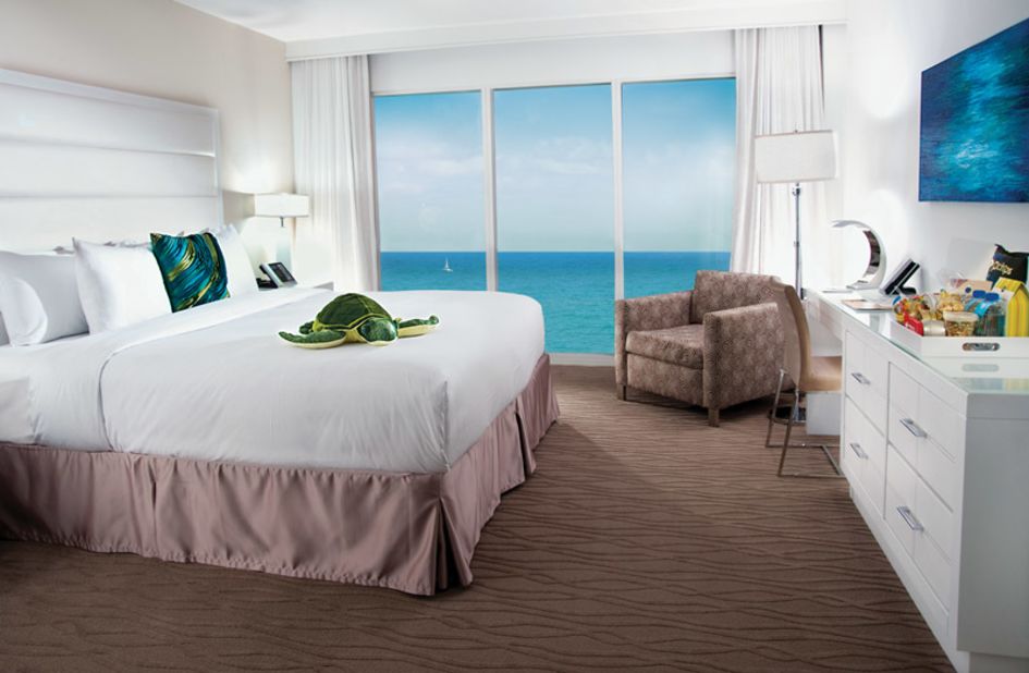Enjoy wine on the beach, free Wi-Fi and a sushi bar at the B Ocean in Fort Lauderdale, Florida.