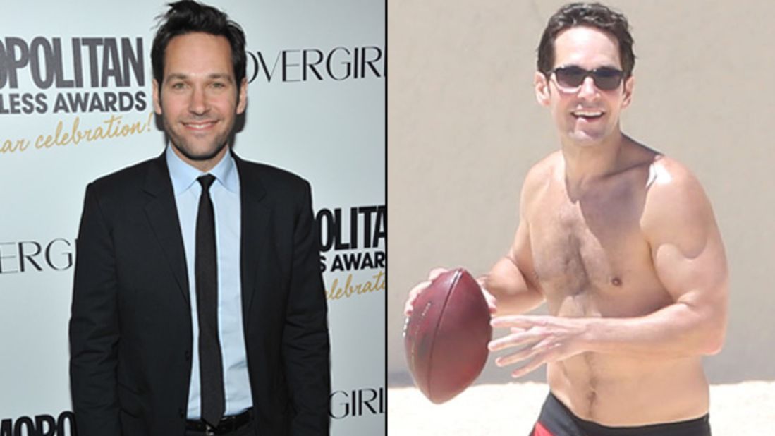 With <a href="http://marquee.blogs.cnn.com/2013/12/19/paul-rudd-as-ant-man/?iref=allsearch" target="_blank">his new role as a superhero in Marvel's "Ant-Man,"</a> it looks like Paul Rudd is bulking up. The actor was spotted on the beach in Mexico with some very noticeable muscles, leaving onlookers curious if he's been hitting the gym for the gig. (Or perhaps those pecs were there all along.) 