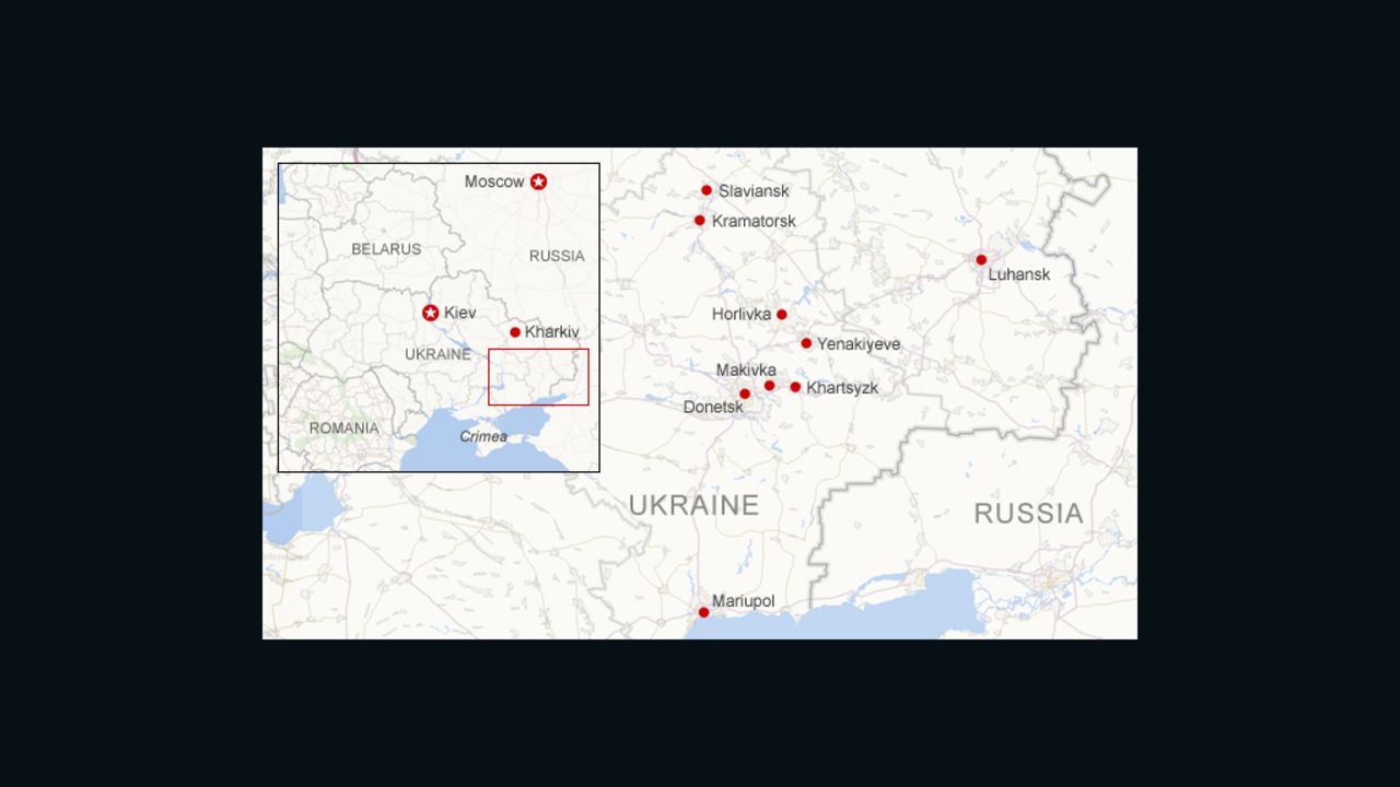 Map: Unrest in eastern Ukraine