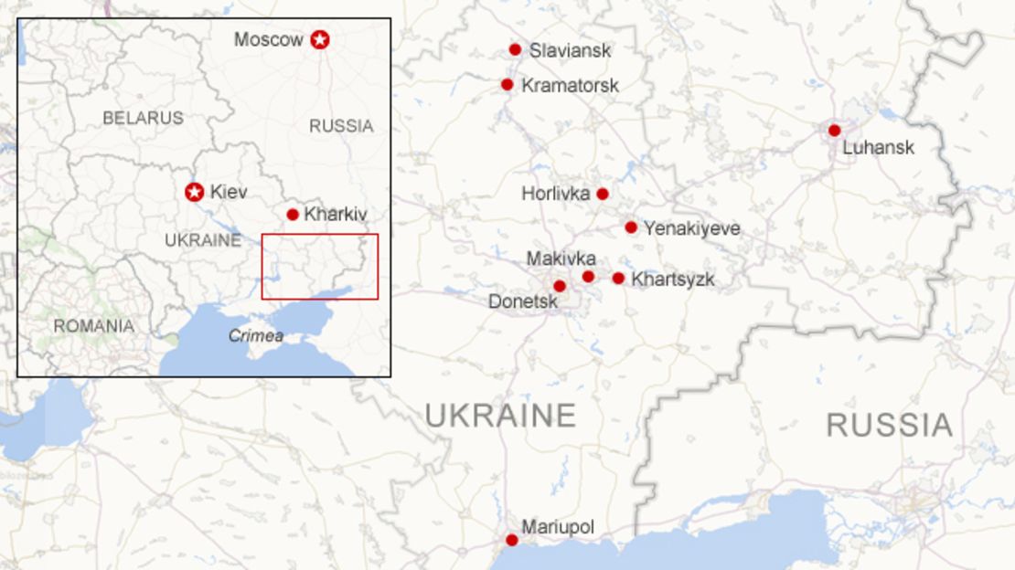 Where unrest has occurred in E. Ukraine