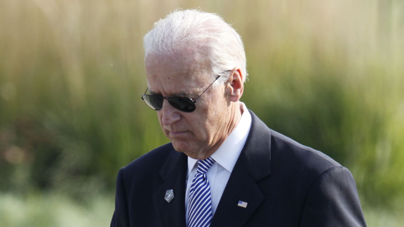 Biden takes the stage as the 10th anniversary of the September 11 attacks is observed at the Pentagon in 2011.