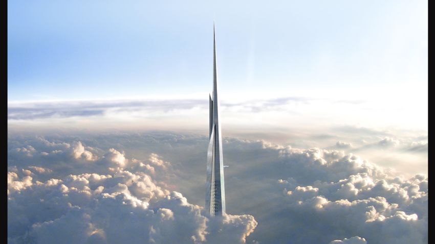 saudi freedom tower cloud view