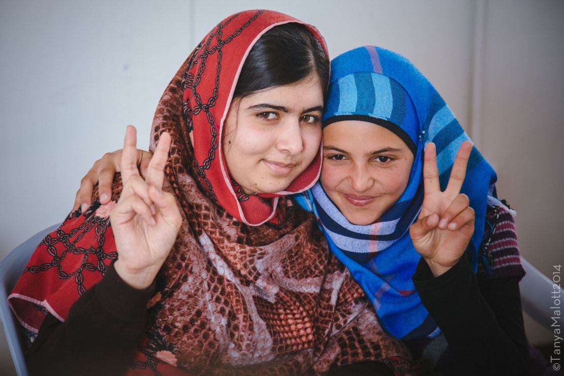 Mizune met Yousafzai when she visited the Za'atari camp in February