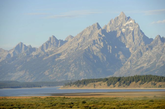 The Teton Mountain Range in Wyoming, where 48% of the state's land is owned by the federal government.