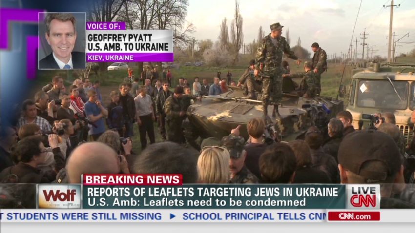 wolf vo tapper us ambassador ukraine anti semitic leaflets jews target_00004129.jpg