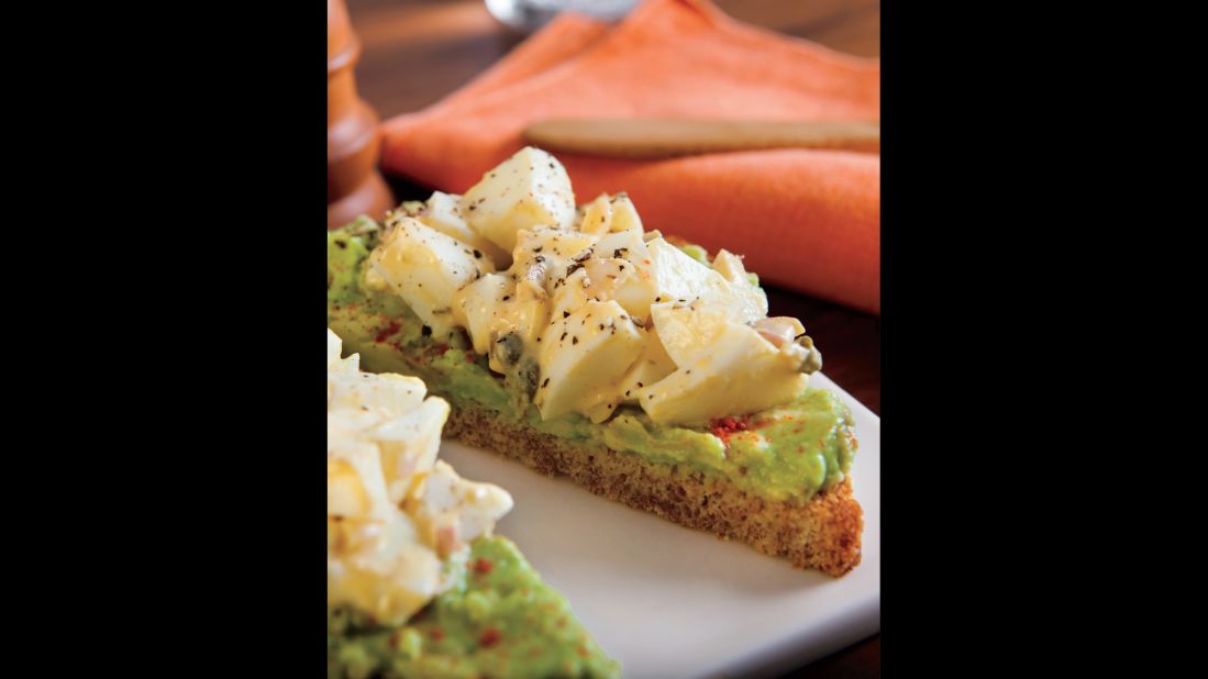 Egg whites and avocado-smeared toast make for a low-calorie, high-protein power breakfast.