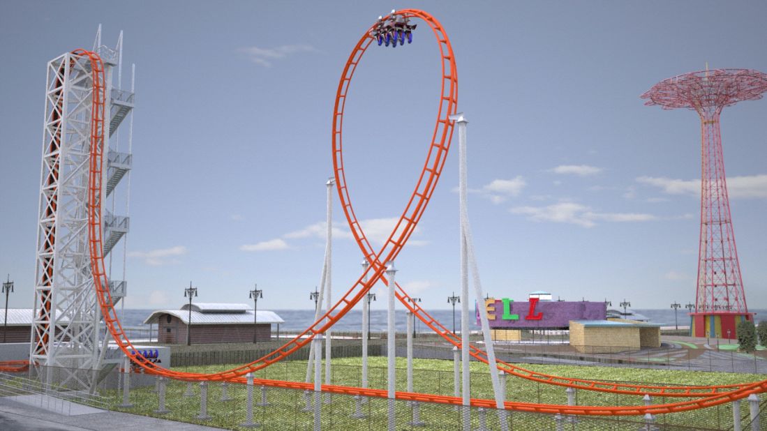 At Coney Island's Luna Park in Brooklyn, New York, a new $10 million steel Thunderbolt will sit on the site of the original wooden Thunderbolt that terrified thrill-seekers from the 1920s through the '80s. The coaster, expected to open in May, is seen here in a rendering.