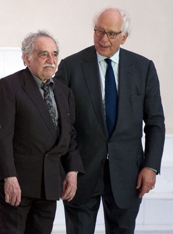 Gabo junto al financiero británico sir Evelyn de Rothschild. Ciudad de México, 1 de marzo de 2011.