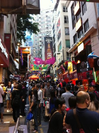 It's not even dark and the place is already hopping. Hong Kong's Lan Kwai Fong area crams more than 100 bars, restaurants, clubs and shops into just a few short streets. 