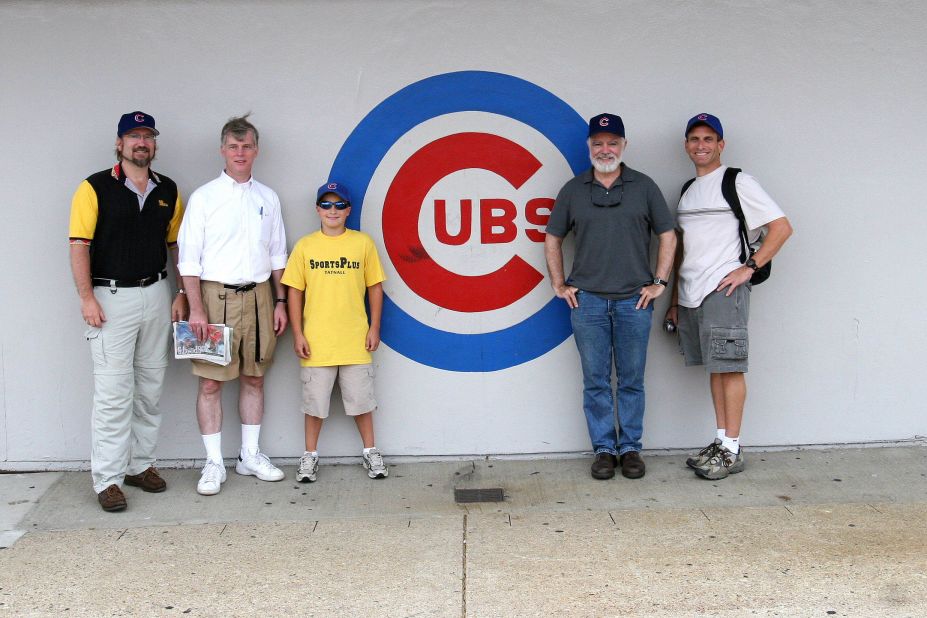 <a href="http://ireport.cnn.com/docs/DOC-1119043">Robert Ondrovic</a>, far left, has been touring baseball parks for 25 years. Here, he visits Wrigley in 2006 with friends.