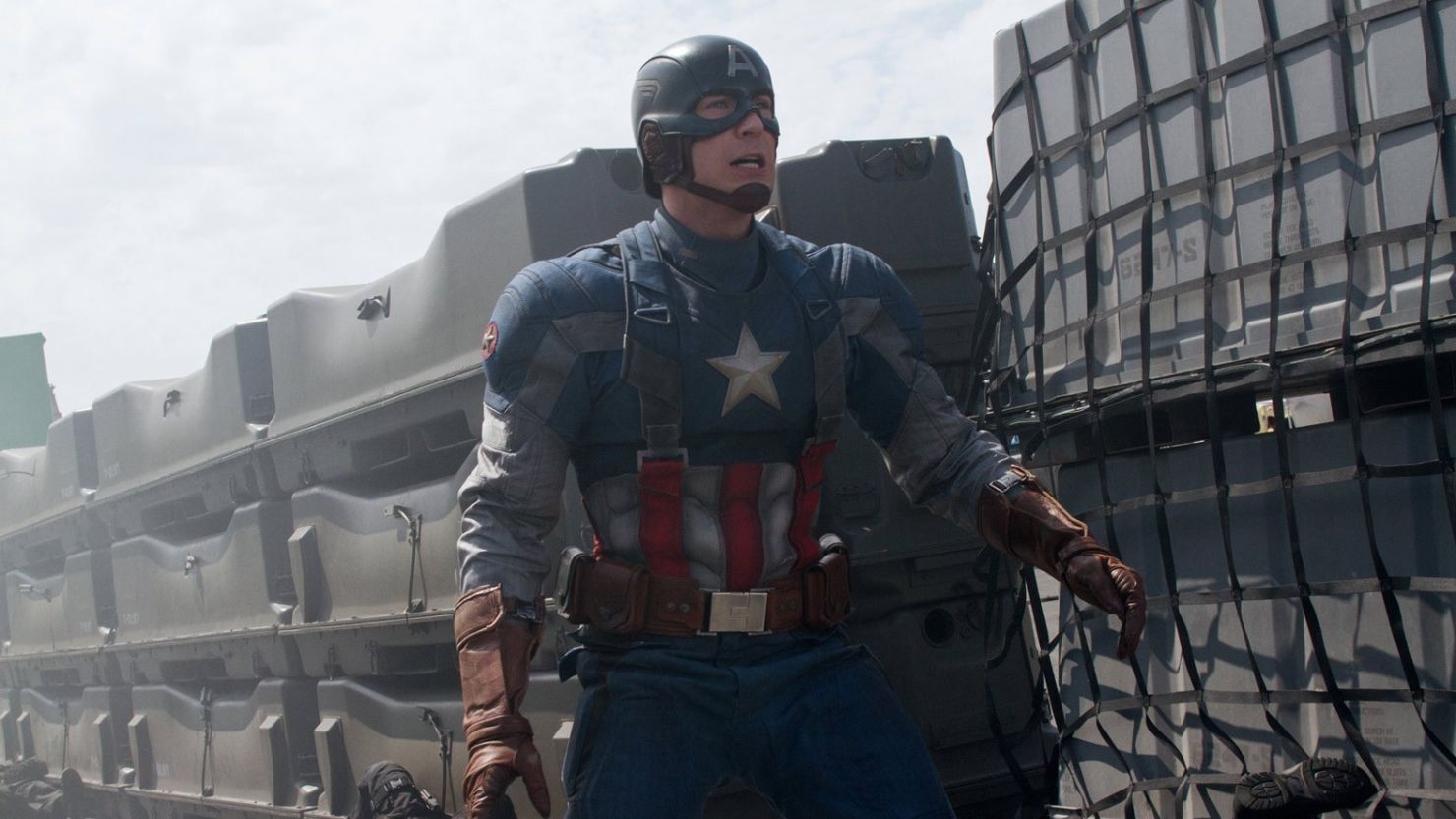Chris Evans' Captain America suits up again in the 2014 sequel "Captain America: The Winter Soldier."
