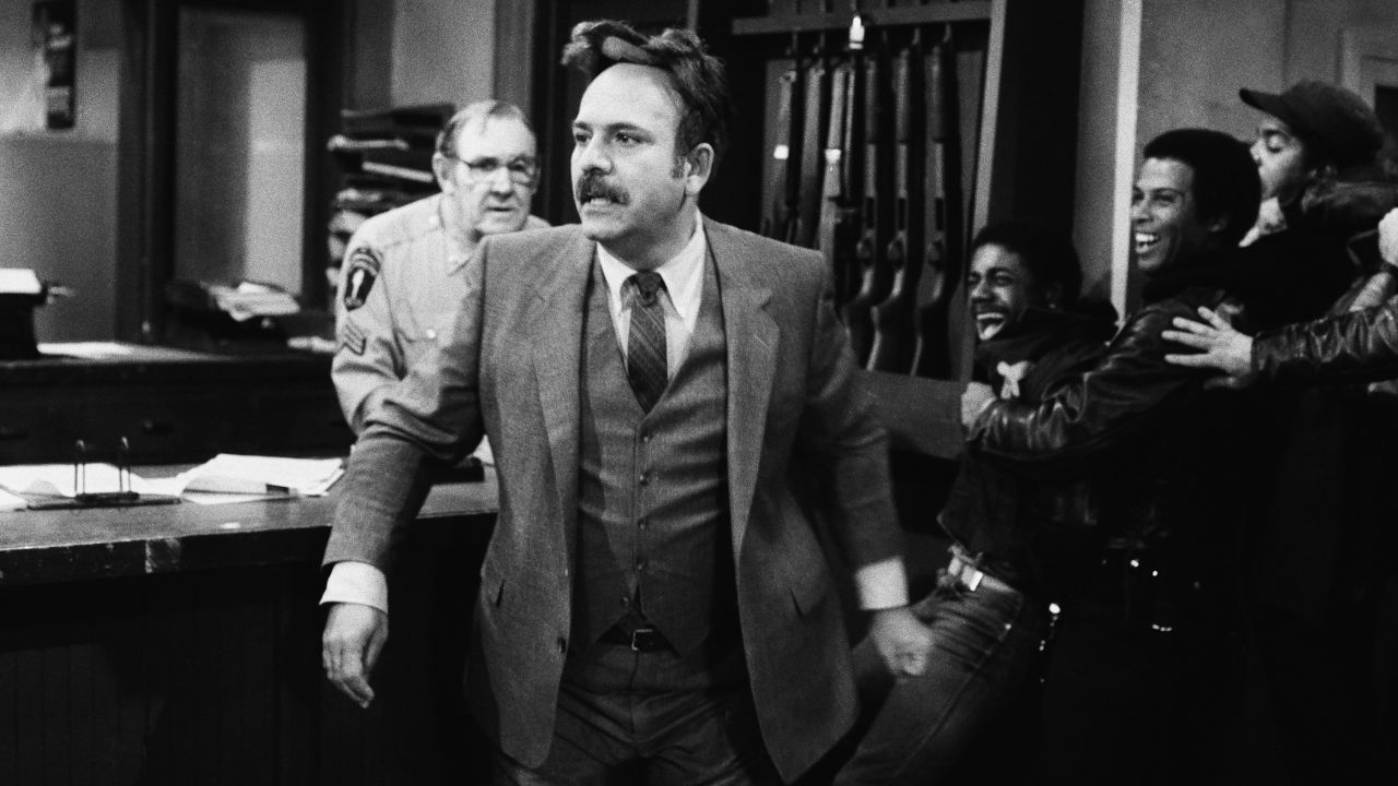 Rene Enriquez, center, another well-established character actor, played Lt. Ray Calletano on "Hill Street." In the '80s, he was a rare example of a Hispanic character on network television. Enriquez died March 23, 1990, of cancer.