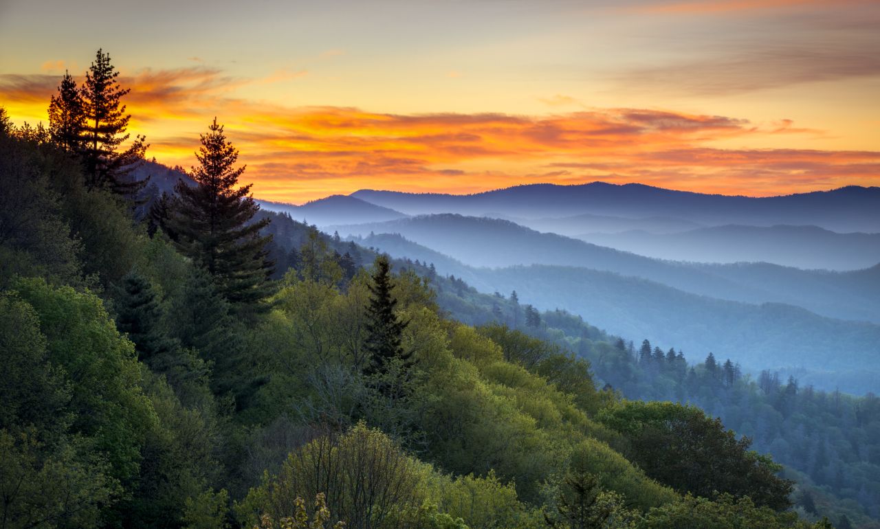 <strong>Great Smoky Mountains National Park:</strong> The park, which is located in North Carolina and Tennessee, is one of the most visited in the U.S. National Park Service.