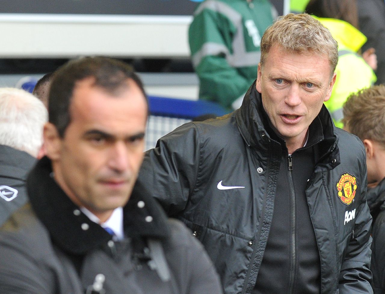 Everton replaced Moyes with Roberto Martinez (left). The Spaniard has not only produced results but an attractive style of football. Everton's 2-0 win at Goodison Park on Sunday sent United crashing to an 11th league loss this season under Moyes. It also ended United's hopes of qualifying for next season's European Champions League. 