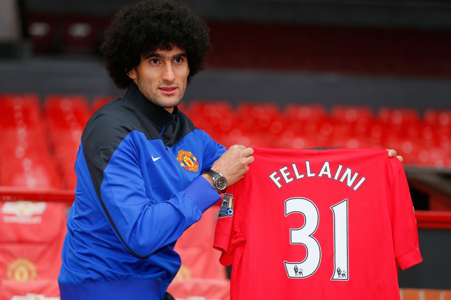 Former Everton midfielder Marouane Fellaini joined United in September 2013 for a fee of £27.5 million ($46 million). But Moyes' first signing has failed to make an impact at his new club so far. The arrival of Juan Mata for £37.5 million ($63 million) from Chelsea in January was more welcome to United fans but the Spaniard hasn't been able to stop the rot.  
