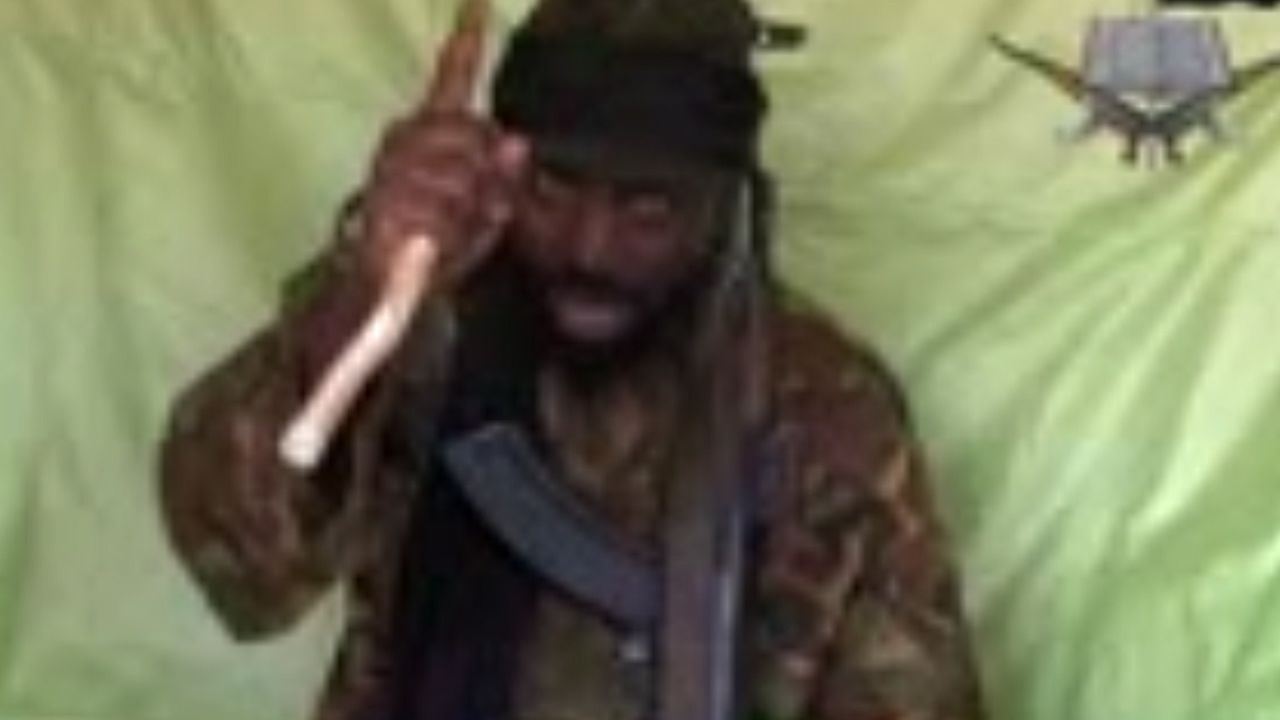 A screengrab taken on April 19, 2014  from a video shows a man claiming to be Abubakar Shekau, the leader of Boko Haram.