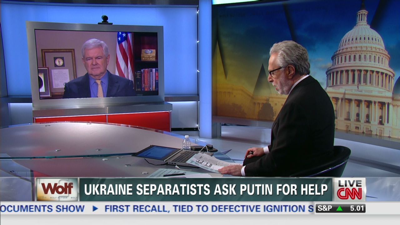 exp Crossfire host Newt Gingrich talks Ukraine, Putin with Wolf Blitzer_00002001.jpg