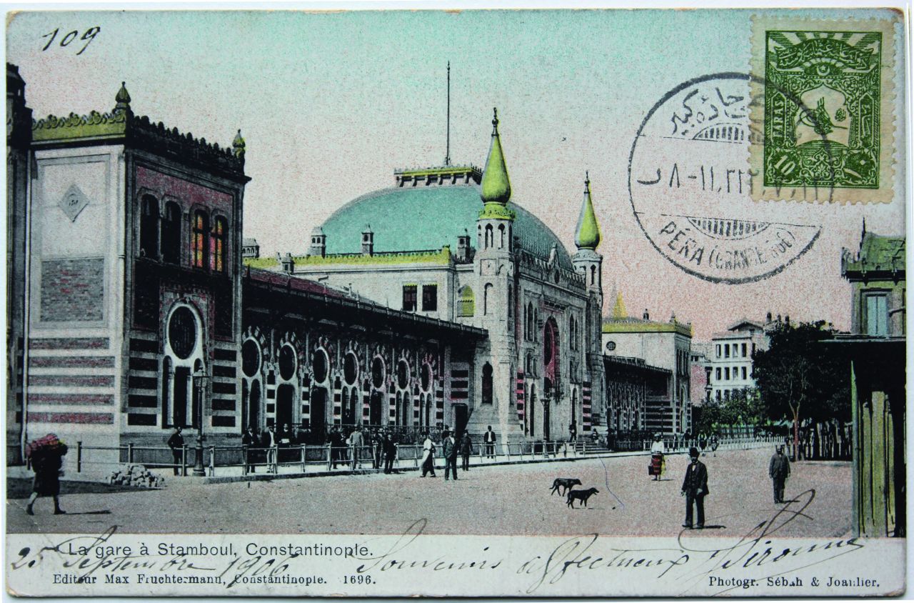 Travelers would often send postcards from exotic locations, such as this one which shows the Sirkeci Station, the terminus of the Orient Express on the western shore of Istanbul. The train inspired some of the most illustrious artists of the era -- Agatha Christie was a regular and set her famous 1934 novel "Murder on the Orient Express" almost entirely inside its carriages. 