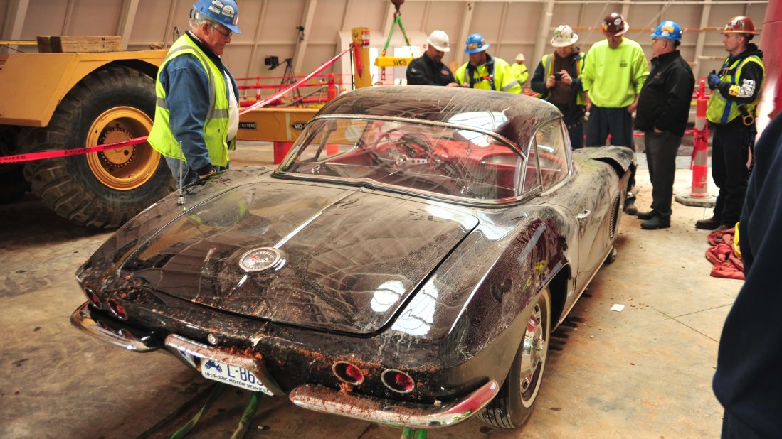 Despite the car's sinkhole ordeal, museum board member Dana Forrester said it appears the 1962 Corvette "really didn't sustain all that much damage, and I think it will be fairly easily restored. It's just going to need some repair of some punctured or cracked fiberglass. It kind of amazed me that that older fiberglass seemed to hold up better than some of the newer composite plastics that they have."