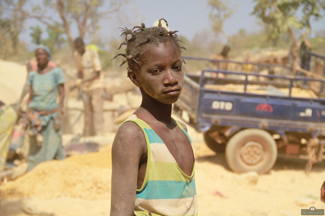 "Face of Hope" shows a child in Mali, Africa's third largest gold producer.