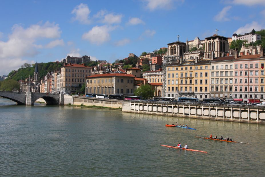 Lyon has two rivers to Paris' single aquatic thoroughfare. The Rhone and the Saone both curve through the city.