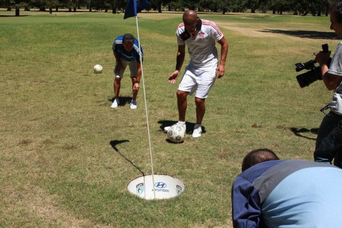 FootGolf has proved to be hugely popular with footballers. Former Argentina international Juan Sebastian Veron is an ambassador for the Asociacion Argentina de FootGolf.