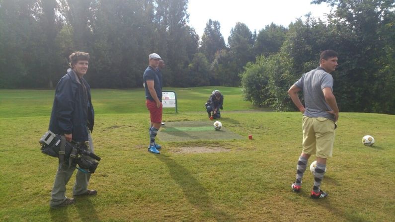 Seventy percent of people who have taken up the sport have been footballers, including former Netherlands international and current Ajax coach Frank de Boer (center).