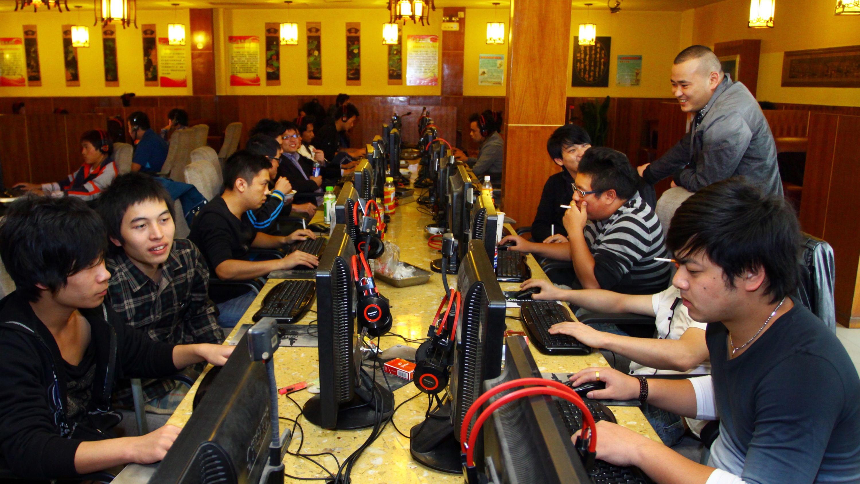 An Internet cafe in Zhejiang with some of China's more than 600 million Internet users.