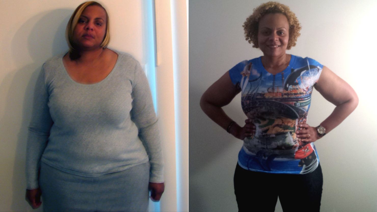 At her heaviest, Fit Nation participant Karen Manns weighed  268 pounds. Today she's 202 pounds. 