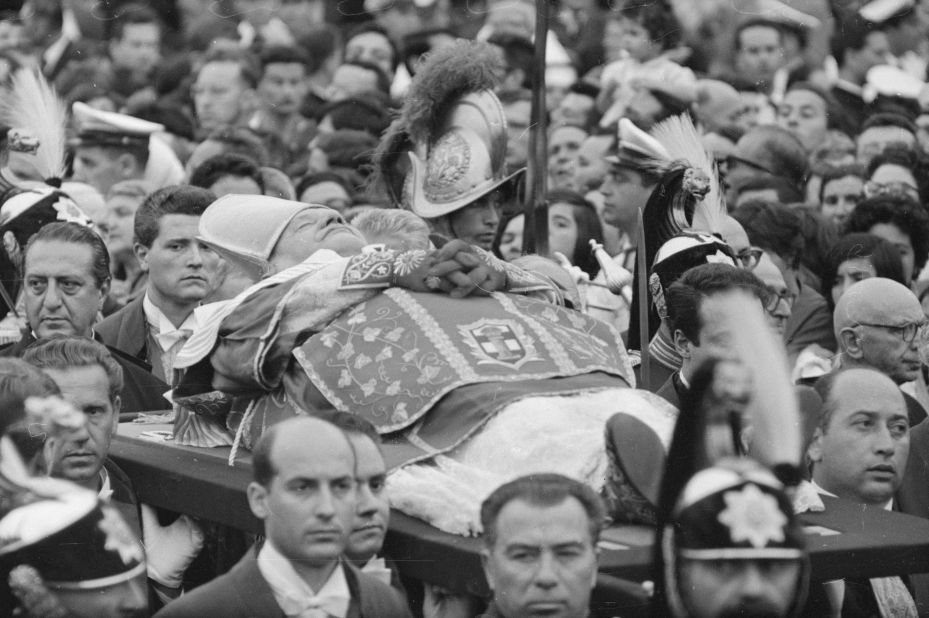 But he died in June 1963, before the council's aims could be seen through to their conclusion. On his death, he was hailed as the "Pope of Unity and Peace." Thousands filled St Peter's Square to mourn "Il Papa Buono" ("the good Pope").
