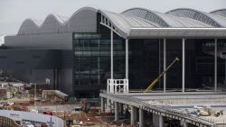 Construction work continues on Heathrow airport's new Terminal 2