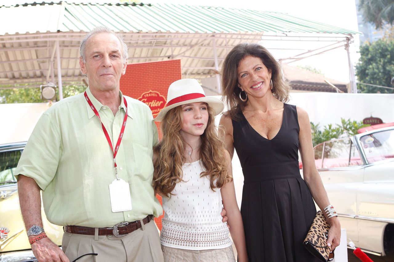 Shand with his daughter, Ayesha, and wife, Clio, during the Cartier Travel With Style Concours at the Royal Western India Turf Club in Mumbai on November 2, 2008.