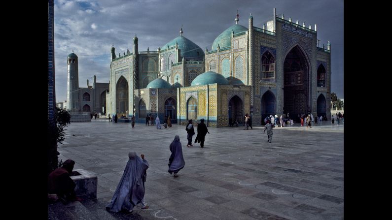 The Blue Mosque in Mazar-i-Sharif, 1992.