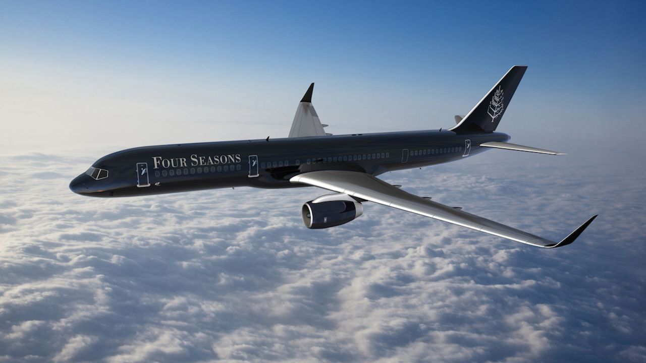 The Four Seasons' 52-seater Boeing 757.