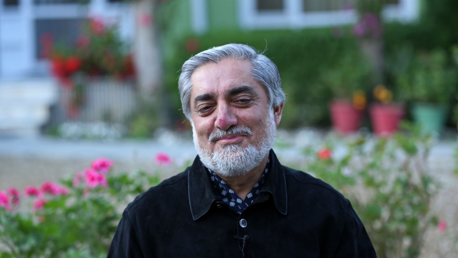 Afghan presidential candidate Abdullah Abdullah at his residence in Kabul, Afghanistan on April 20, 2014. 