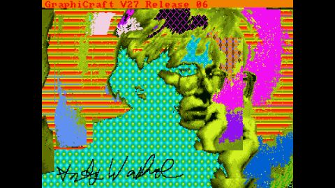 The Andy Warhol Museum released images that were recently recovered from an Amiga computer.  Warhol created the images as part of a commission by the Commodore computer company, which made the Amiga, to demonstrate the computer's graphic arts capabilities.  The images had been trapped on floppy discs in an obsolete format. One of the images released is this self-portrait titled "Andy2." 