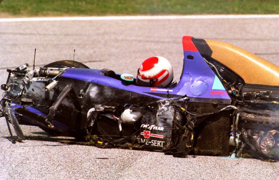 Ratzenberger crashed at about 200 mph during qualifying for the San Marino Grand Prix at the Imola race track and died as a result of his injuries.