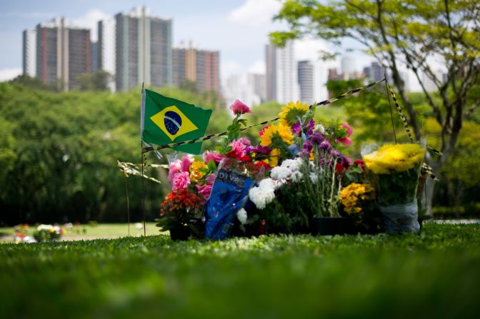 Many still make the visit to his grave in Sao Paulo's Morumbi Cemetery to pay tribute to a sporting icon.