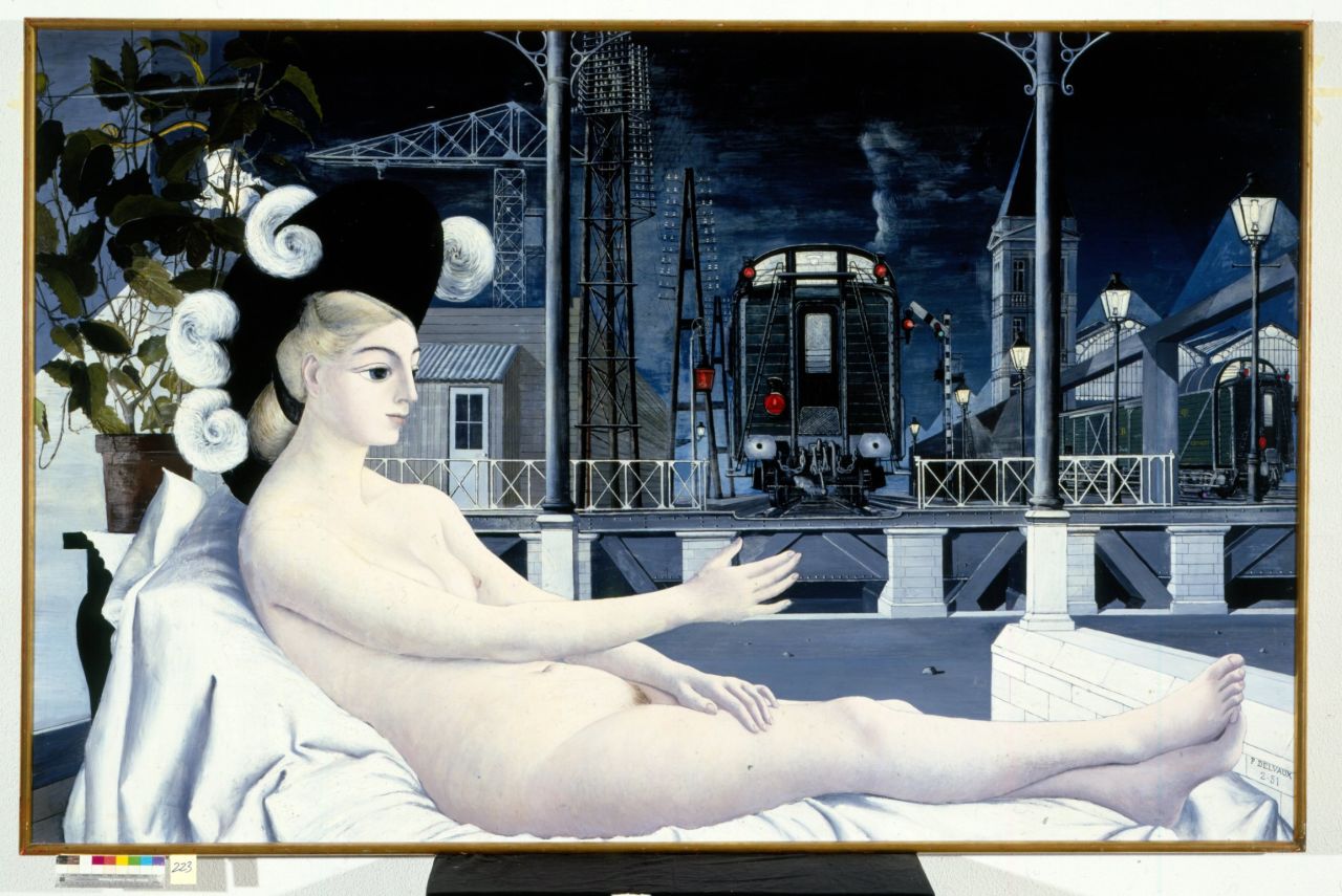 The journey was often glamorized, such as in this 1951 painting "L'Âge de fer" by Belgian surrealist painter Paul Delvaux. 