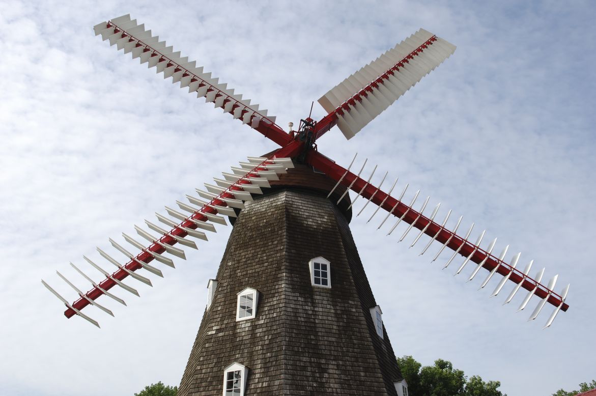 Shortly after this authentic structure was disassembled and shipped to Iowa in 1976, a law was passed in Denmark to prevent the exportation of its windmills.