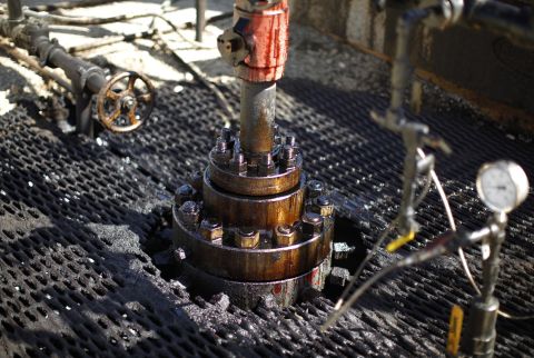 A pumpjack drills for oil at the Monterey shale formation in California in April 2013. The U.S. government estimates that as many as 15 billion barrels of oil could lie within the formation, but most of it is not retrievable without fracking.