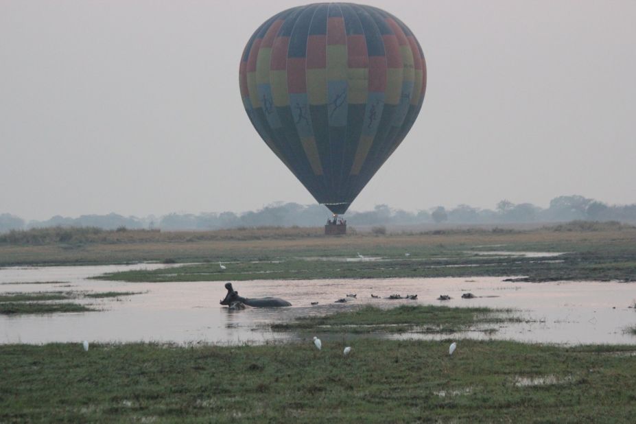 Located in Kafue, Zambia's oldest and largest national park, the Busanga Plains are known for vast herds, diverse species and healthy populations of large animals. Wildlife can be seen up close from hot air balloons. 