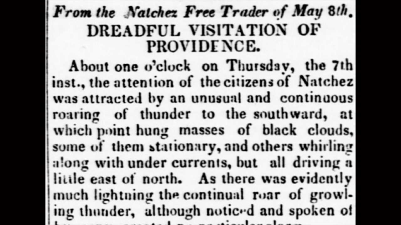 <strong>2.</strong> The "Natchez Tornado" killed 317 people and injured 109 on May 6, 1840, along the Mississippi River in Louisiana and Mississippi. The official death toll may not have included slaves, according to the Federal Emergency Management Agency.