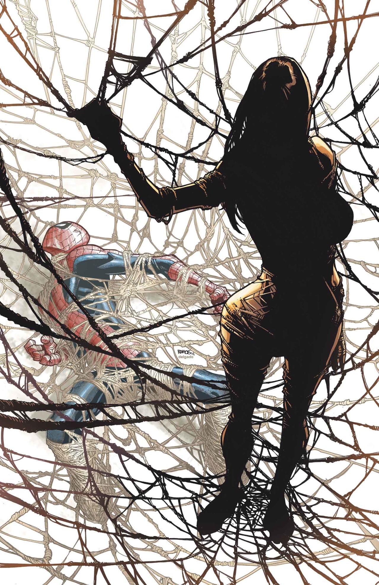 The cover of "Amazing Spider-Man" #4 features the debut of the other person bitten by that spider, Silk.