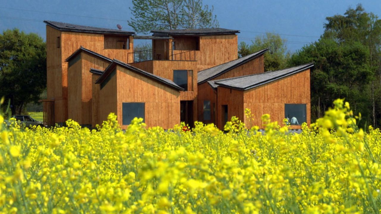 The Museum of Handcraft Paper in a remote part of Yunan Province resembles a micro-village. The complex is made of several asymmetrical structures and was designed by Beijing-based Trace Architecture Office.