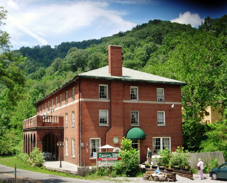 The Elkhorn Inn in Landgraff, West Virginia, is housed in a 1922 miner's clubhouse on the Coal Heritage Trail.