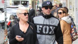 Pink and husband Carey Hart enjoy a couple's day out in New York City on April 27.