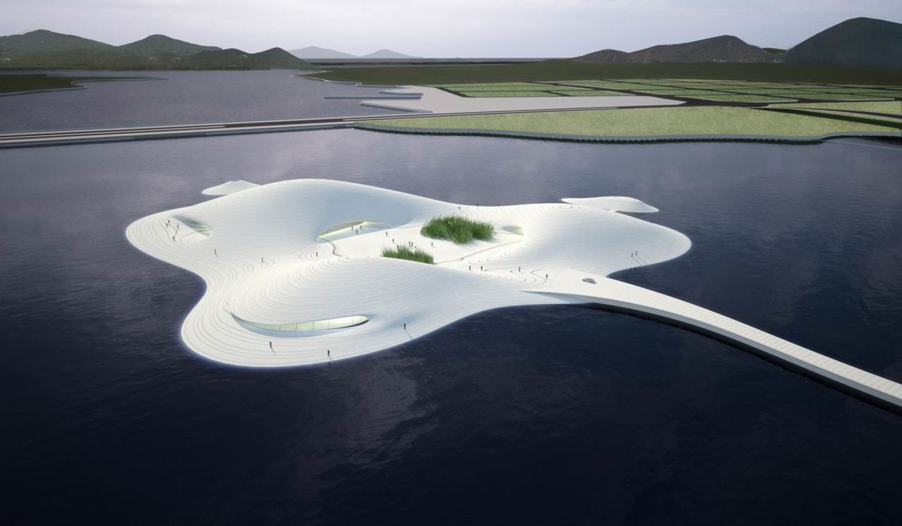 The Pingtan Art Museum will be built in China in the next few years on an artificial island strategically located in Fujian to promote closer ties between China and Taiwan.